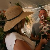 Sara gives Scott a whiff of her magic flower